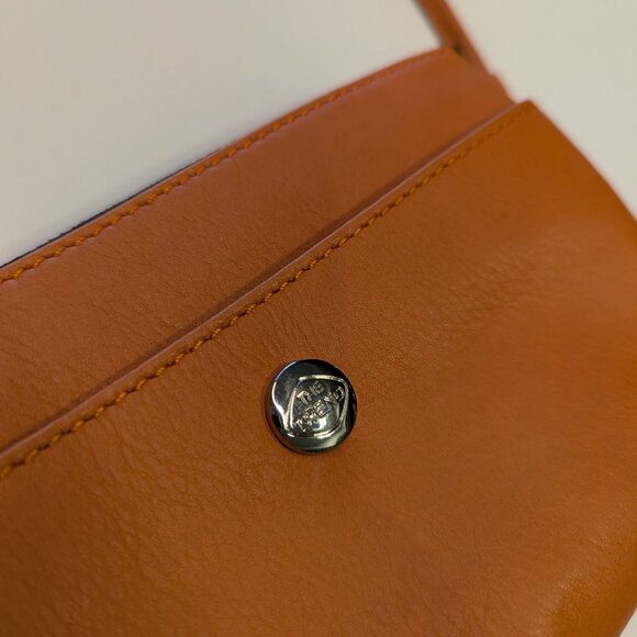 Orange Leather Crossbody Purse by "The Trend" - Picture 8 of 8